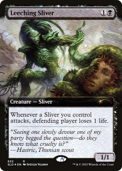 Leeching Sliver (SLD-632) [Secret Lair] Drop (Extended Art) Foil MTG Single Wizards of the Coast