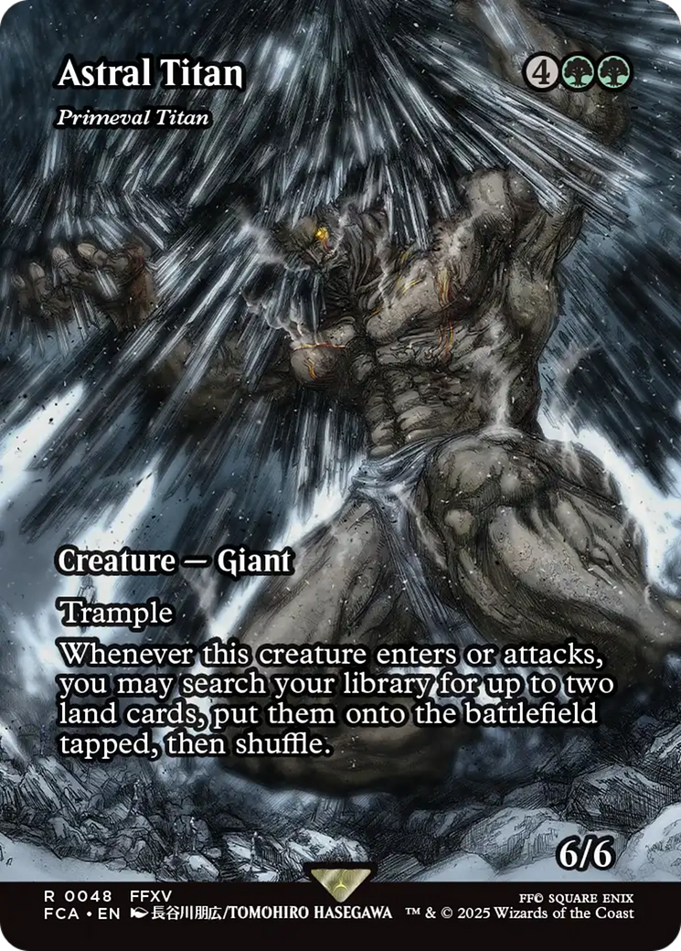 Astral Titan - Primeval Titan (FCA-048) [FINAL FANTASY: Through the Ages] (Borderless) Foil MTG Single Wizards of the Coast