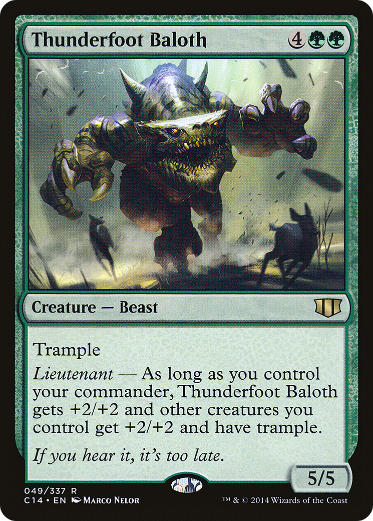 Thunderfoot Baloth (C14-049) [Commander 2014] MTG Single Wizards of the Coast