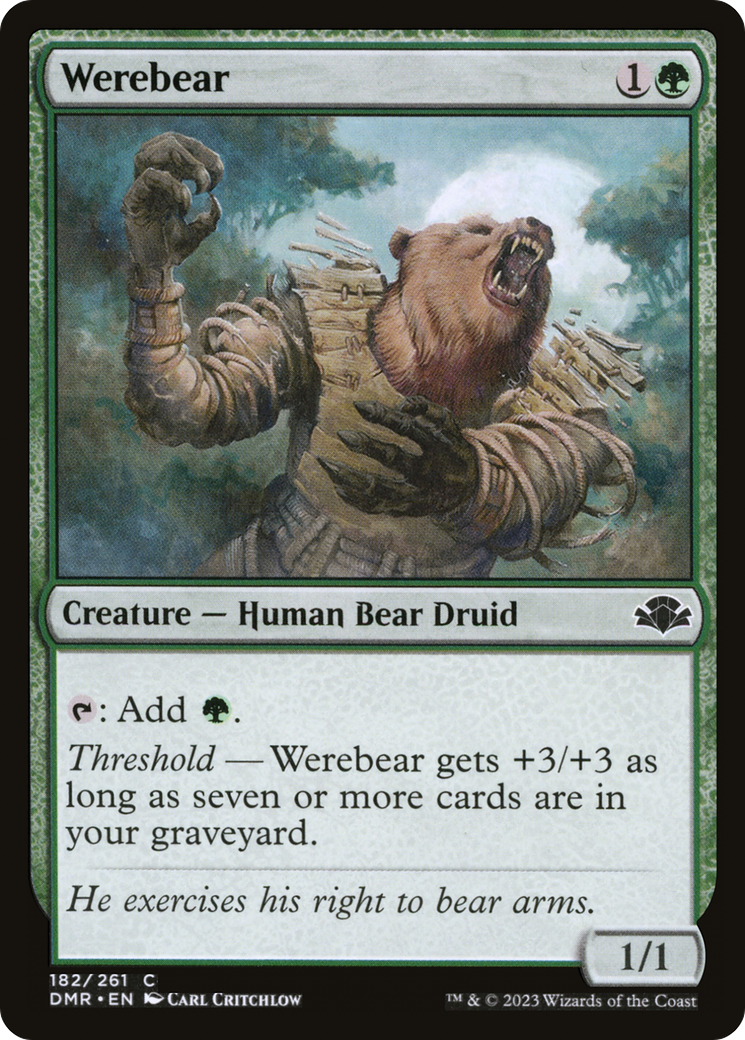 Werebear (DMR-182) [Dominaria Remastered] Foil MTG Single Wizards of the Coast