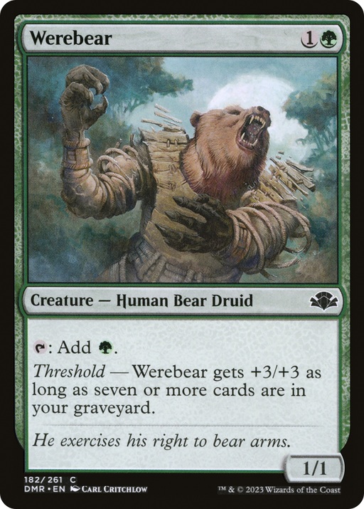 Werebear (DMR-182) [Dominaria Remastered] Foil MTG Single Wizards of the Coast