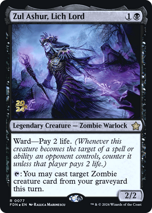 Zul Ashur, Lich Lord (PRE-077) [Foundations Promos] Foil MTG Single Wizards of the Coast