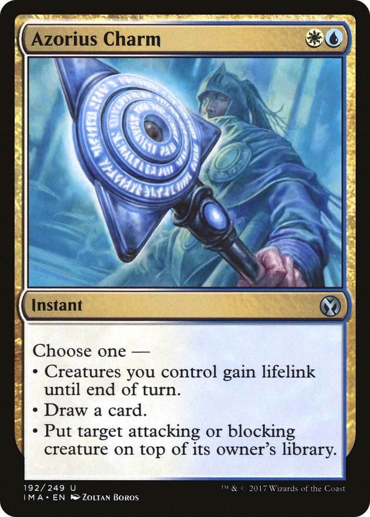 Azorius Charm (IMA-192) [Iconic Masters] MTG Single Wizards of the Coast