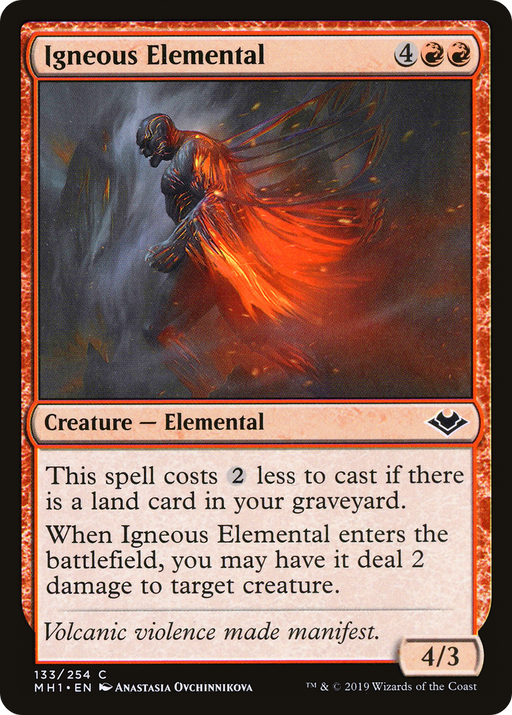 Igneous Elemental (MH1-133) [Modern Horizons] Foil MTG Single Modern Horizons