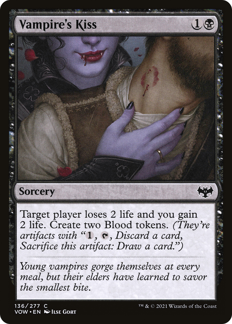 Vampire's Kiss (VOW-136) [Innistrad: Crimson Vow] Foil MTG Single Wizards of the Coast