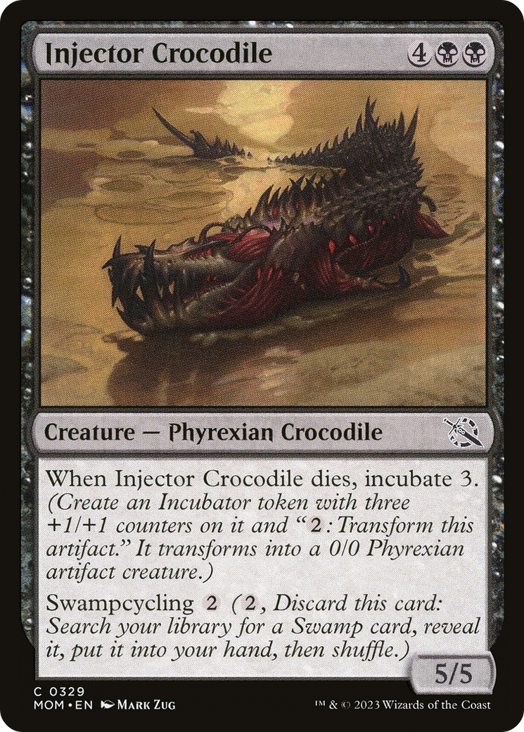 Injector Crocodile (MOM-329) [March of the Machine] Foil MTG Single Wizards of the Coast