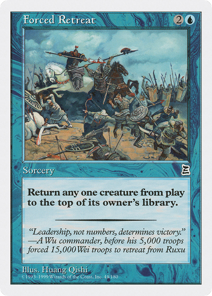 Forced Retreat (PTK-044) [Oldschool] Portal Three Kingdoms MTG Single Wizards of the Coast