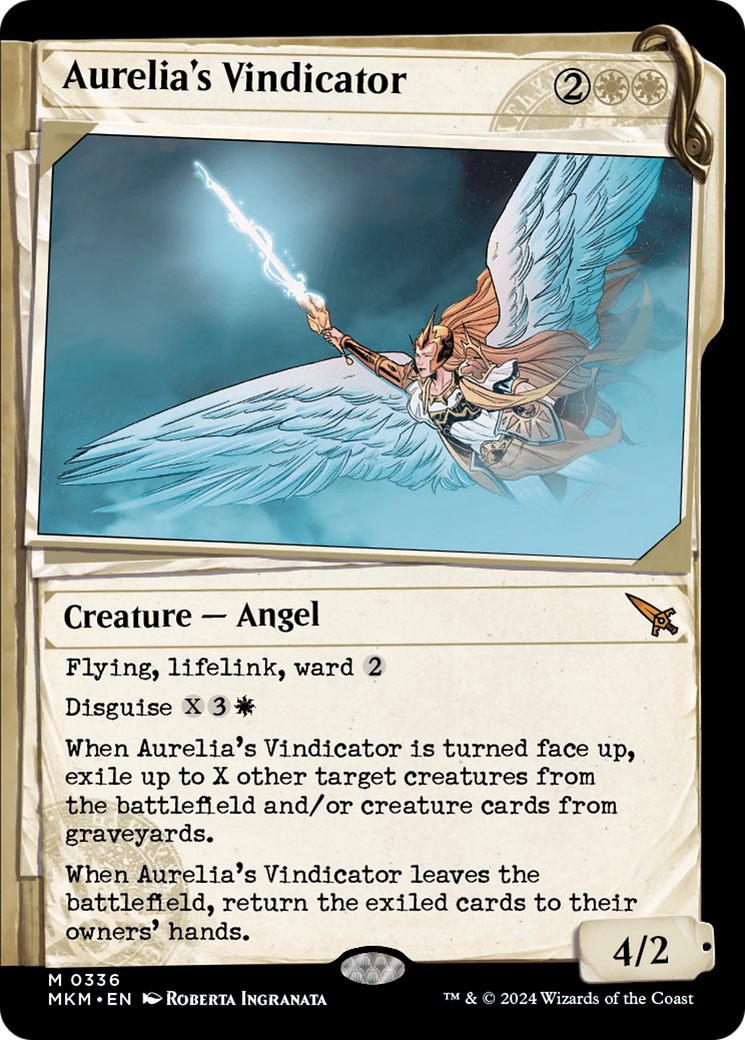 Aurelia's Vindicator (MKM-336) [Murders at Karlov Manor] (Showcase) Foil MTG Single Wizards of the Coast