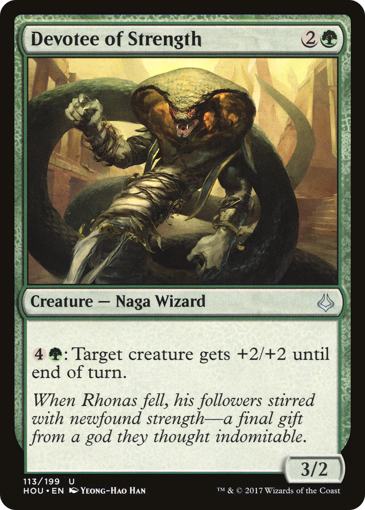 Devotee of Strength (HOU-113) [Hour of Devastation] MTG Single Wizards of the Coast