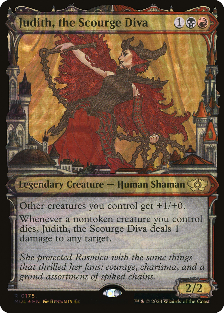 Judith, the Scourge Diva (MUL-175) [Multiverse Legends] (Showcase) Foil MTG Single Wizards of the Coast