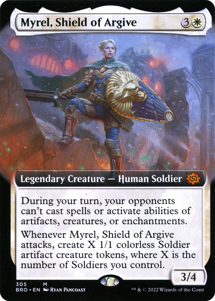 Myrel, Shield of Argive (BRO-305) [The Brothers' War] (Extended Art) MTG Single Wizards of the Coast
