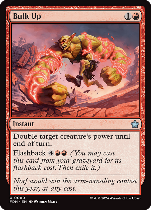 Bulk Up (FDN-080) [Foundations] Foil MTG Single Wizards of the Coast
