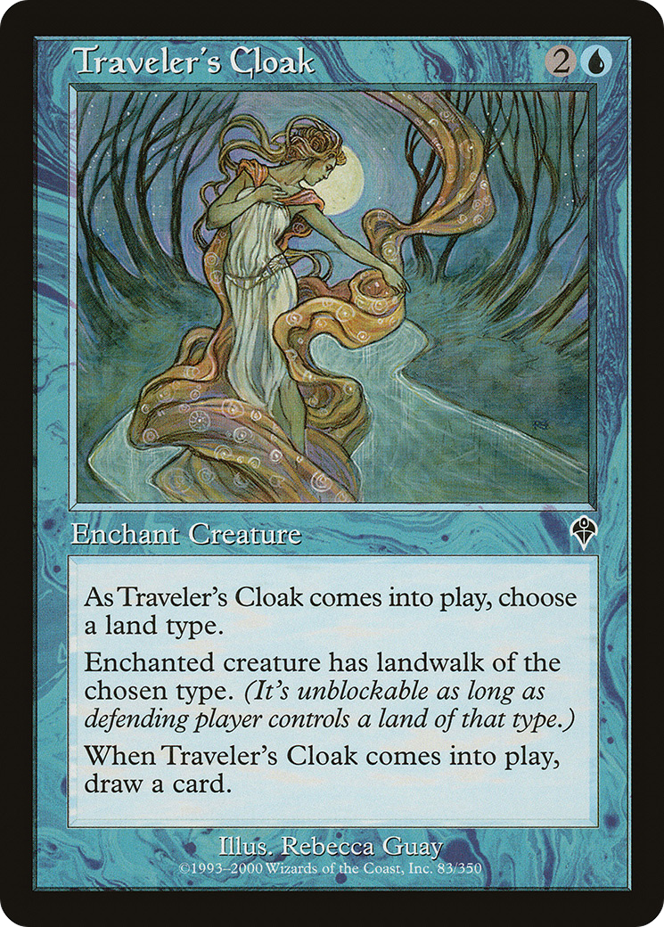 Traveler's Cloak (INV-083) [Invasion] Foil MTG Single Wizards of the Coast