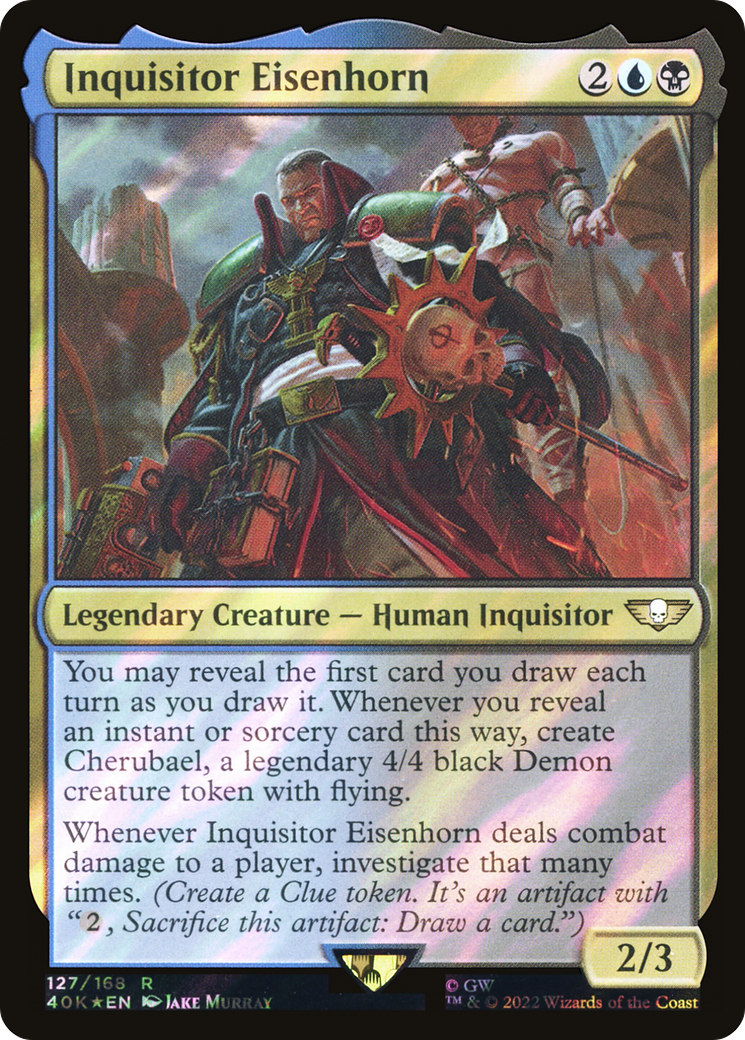 Inquisitor Eisenhorn (40K-127★) [Warhammer 40,000 Commander] Foil MTG Single Wizards of the Coast