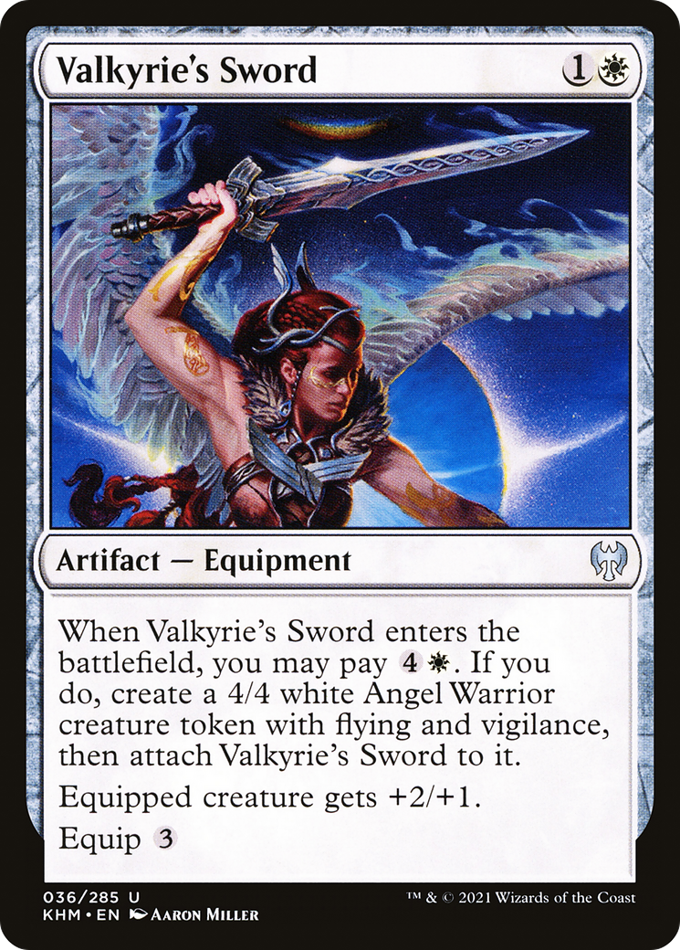 Valkyrie's Sword (KHM-036) [Kaldheim] MTG Single Wizards of the Coast