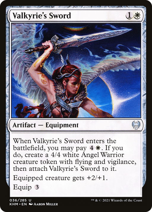 Valkyrie's Sword (KHM-036) [Kaldheim] MTG Single Wizards of the Coast