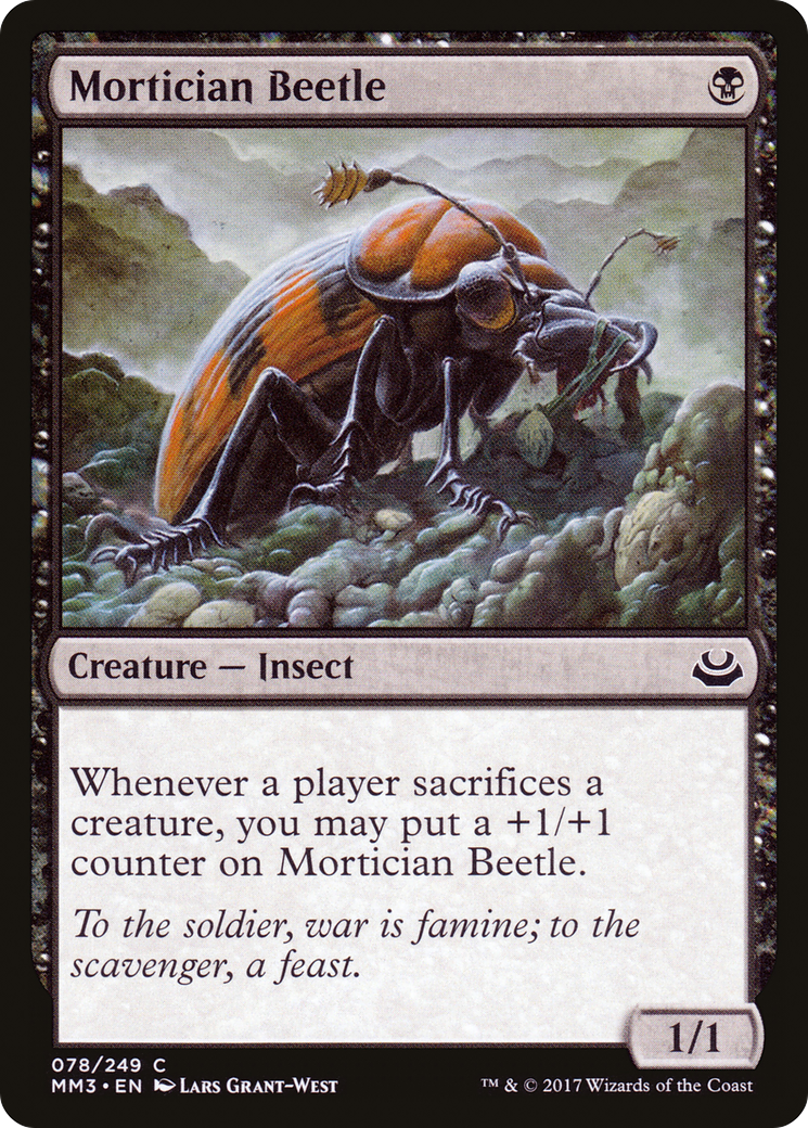 Mortician Beetle (MM3-078) [Modern Masters 2017] MTG Single Modern Masters 2017