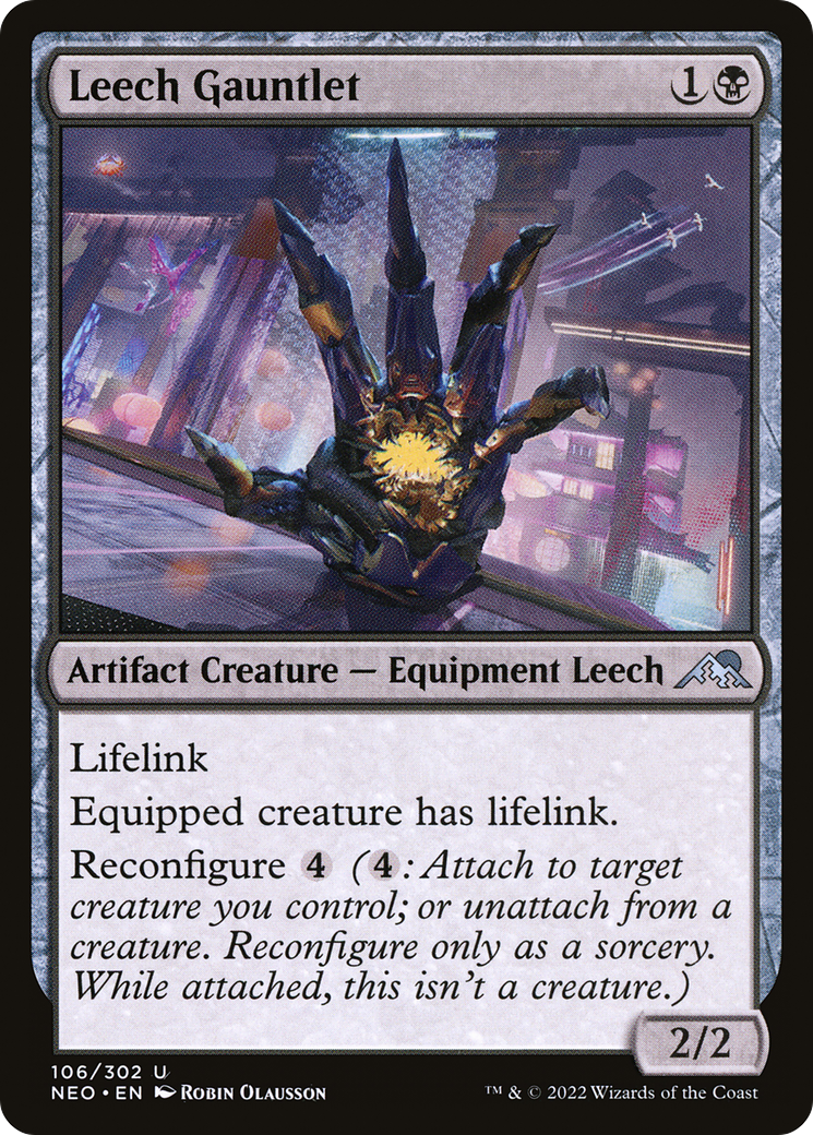 Leech Gauntlet (NEO-106) [Kamigawa: Neon Dynasty] MTG Single Wizards of the Coast