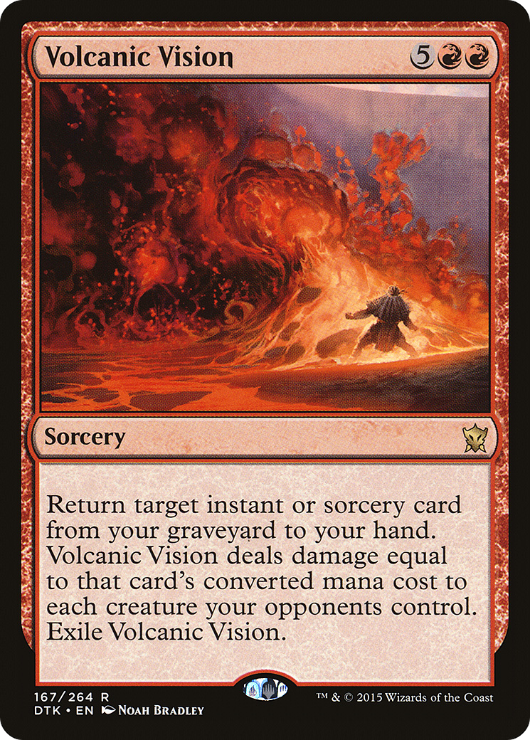 Volcanic Vision (DTK-167) [Dragons of Tarkir] Foil MTG Single Wizards of the Coast
