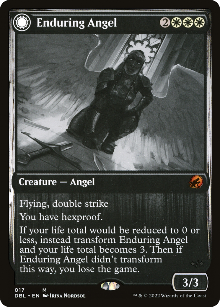 Enduring Angel // Angelic Enforcer (DBL-017) [Innistrad: Double Feature] MTG Single Wizards of the Coast