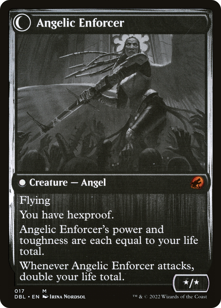 Enduring Angel // Angelic Enforcer (DBL-017) [Innistrad: Double Feature] MTG Single Wizards of the Coast