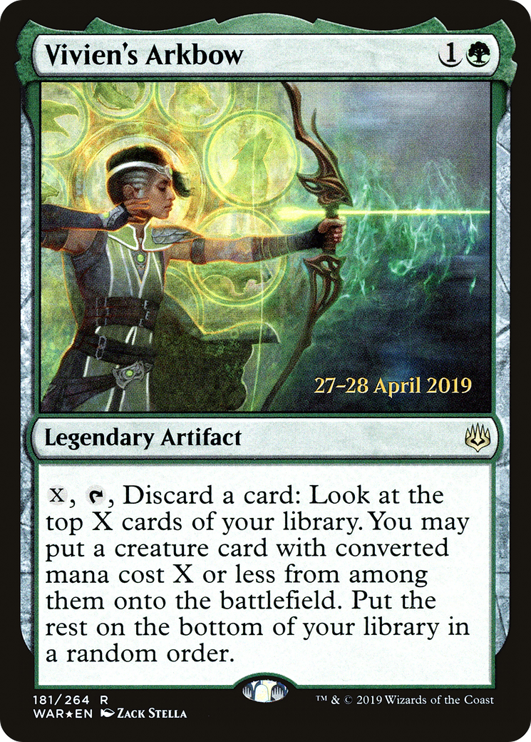 Vivien's Arkbow (PRE-181) [War of the Spark Promos] Foil MTG Single Wizards of the Coast