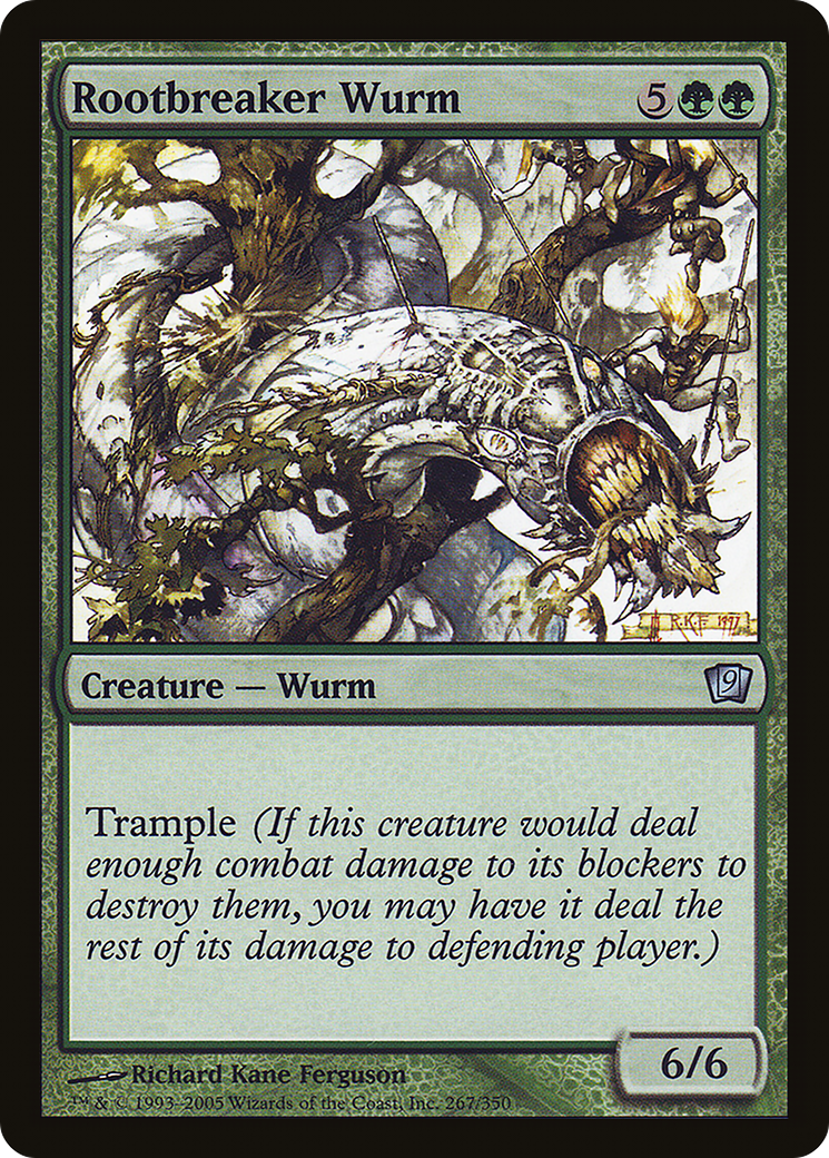 Rootbreaker Wurm (9ED-267) [9th Edition] Foil MTG Single Wizards of the Coast