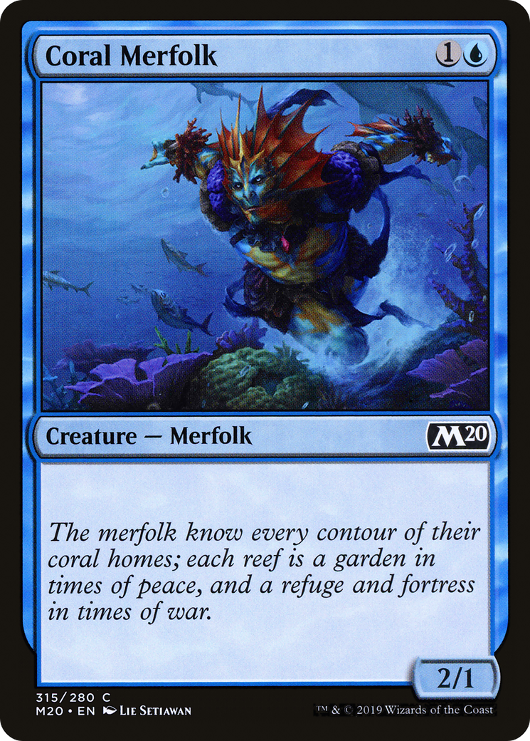 Coral Merfolk (M20-315) [Core Set 2020] MTG Single Wizards of the Coast