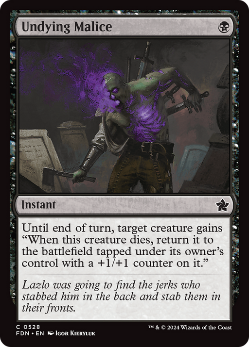 Undying Malice (FDN-528) [Foundations] MTG Single Wizards of the Coast