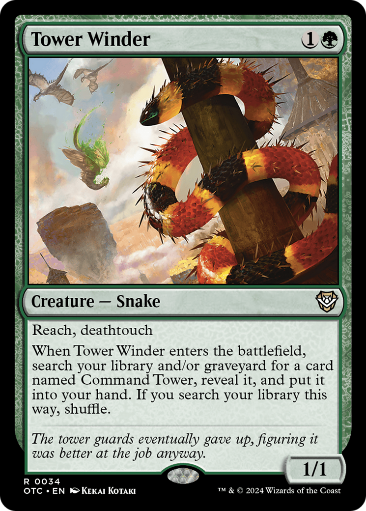 Tower Winder (OTC-034) [Outlaws of Thunder Junction Commander] MTG Single Wizards of the Coast