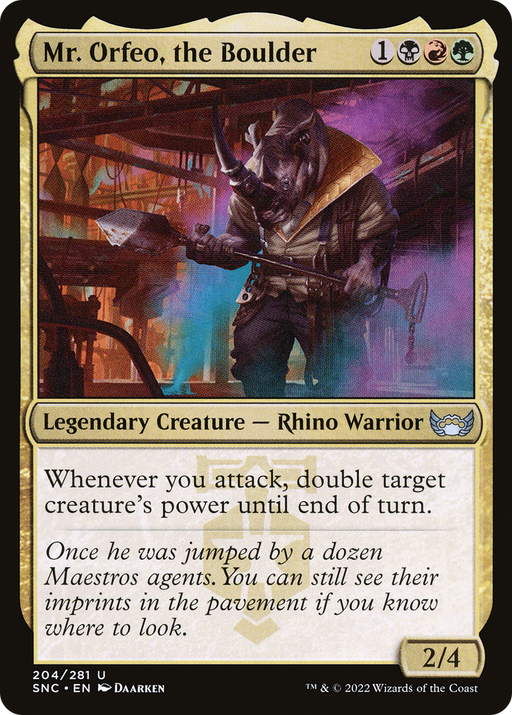 Mr. Orfeo, the Boulder (SNC-204) [Streets of New Capenna] Foil MTG Single Wizards of the Coast