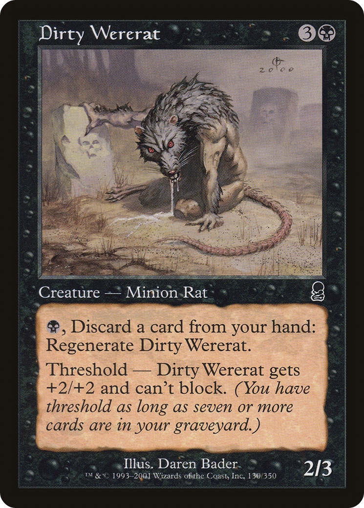 Dirty Wererat (ODY-130) [Odyssey] MTG Single Wizards of the Coast