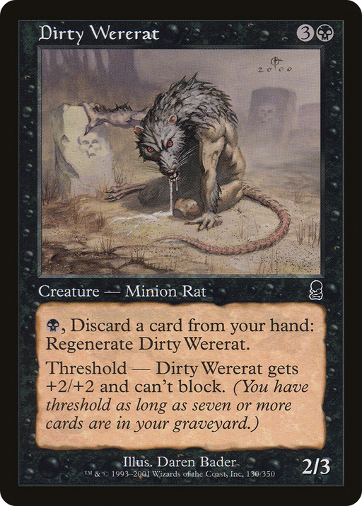 Dirty Wererat (ODY-130) [Odyssey] MTG Single Wizards of the Coast