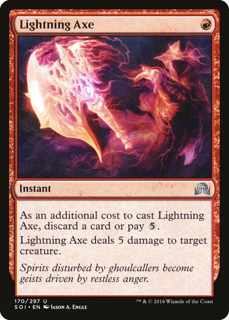 Lightning Axe (SOI-170) [Shadows over Innistrad] Foil MTG Single Wizards of the Coast