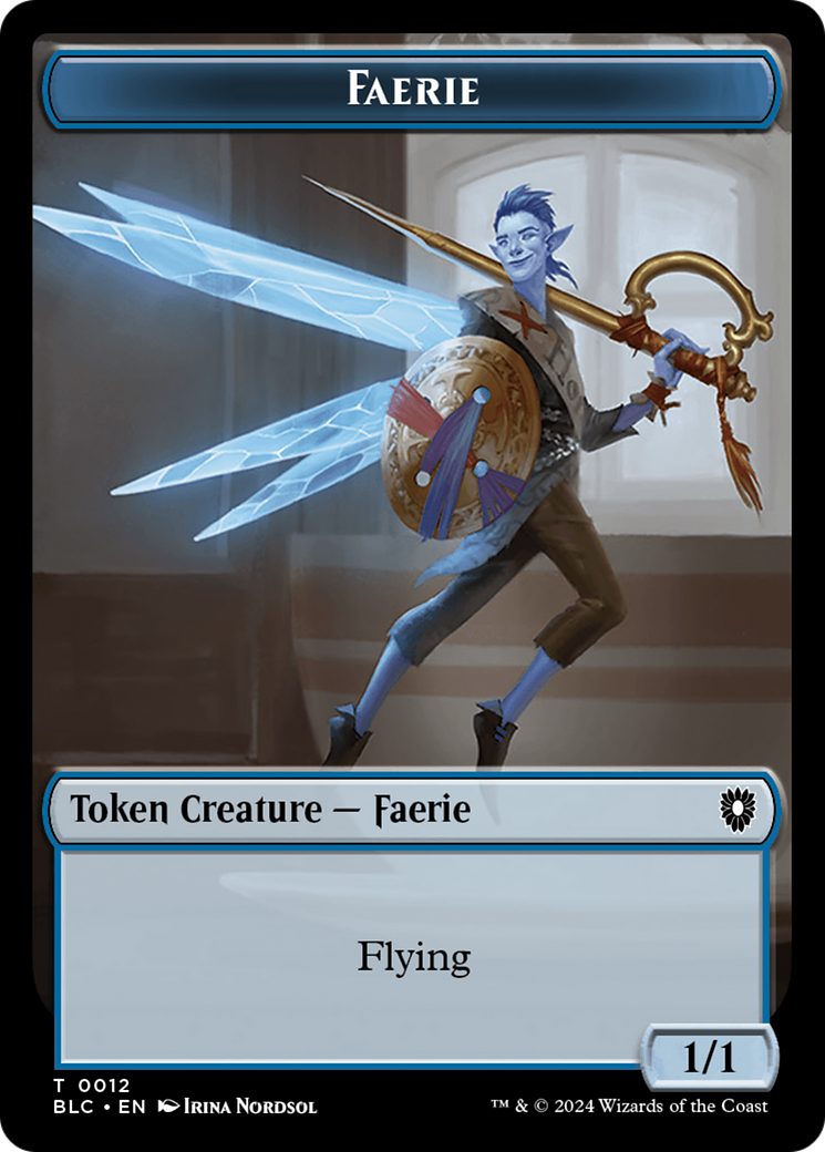 Spirit // Faerie Double-Sided Token [Tokens] Bloomburrow Commander Tokens MTG Single Magic: The Gathering