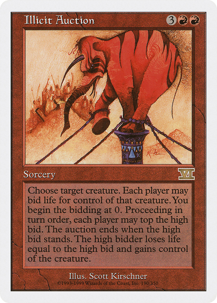 Illicit Auction (6ED-190) [Classic Sixth Edition] MTG Single Wizards of the Coast