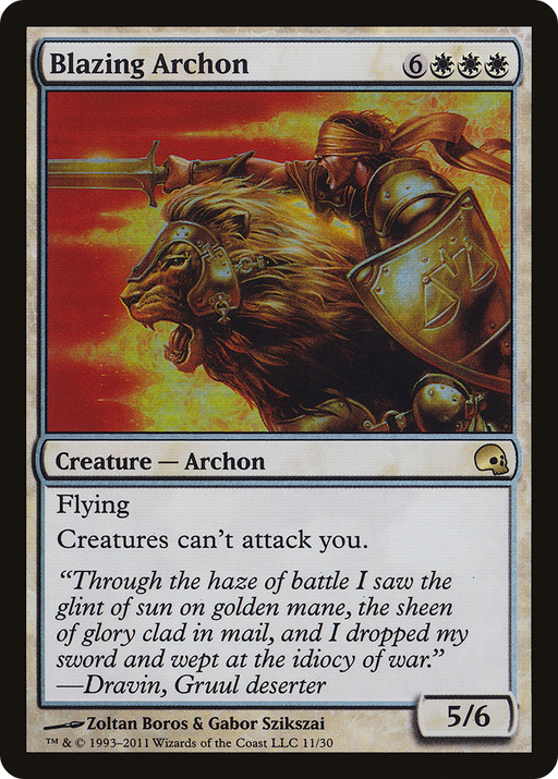 Blazing Archon (GRV-011) [Misc] Premium Deck Series: Graveborn Foil MTG Single Wizards of the Coast