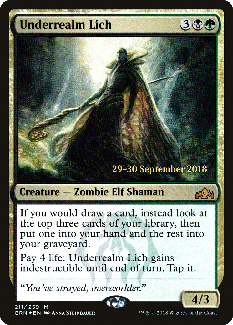 Underrealm Lich [Guilds of Ravnica Prerelease Promos] MTG Single Magic: The Gathering