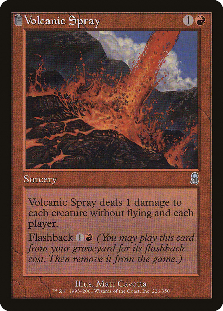 Volcanic Spray (ODY-226) [Odyssey] MTG Single Wizards of the Coast