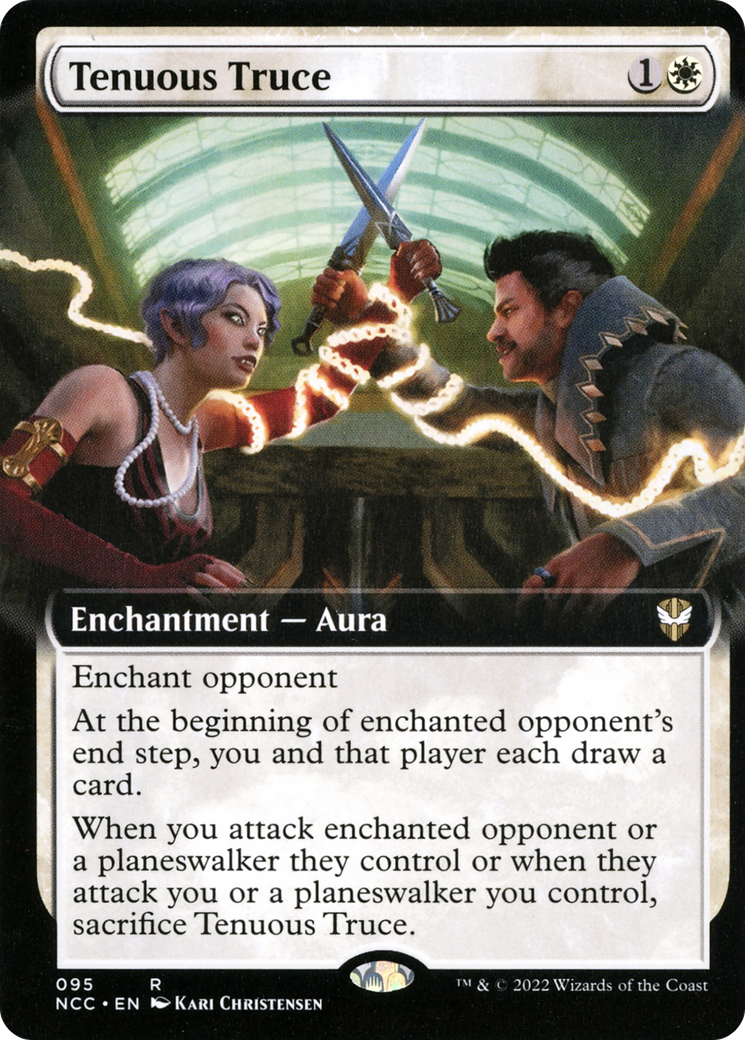 Tenuous Truce (NCC-095) [New Capenna Commander] (Extended Art) Foil MTG Single Wizards of the Coast