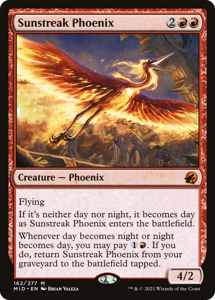 Sunstreak Phoenix (MID-162) [Innistrad: Midnight Hunt] MTG Single Wizards of the Coast