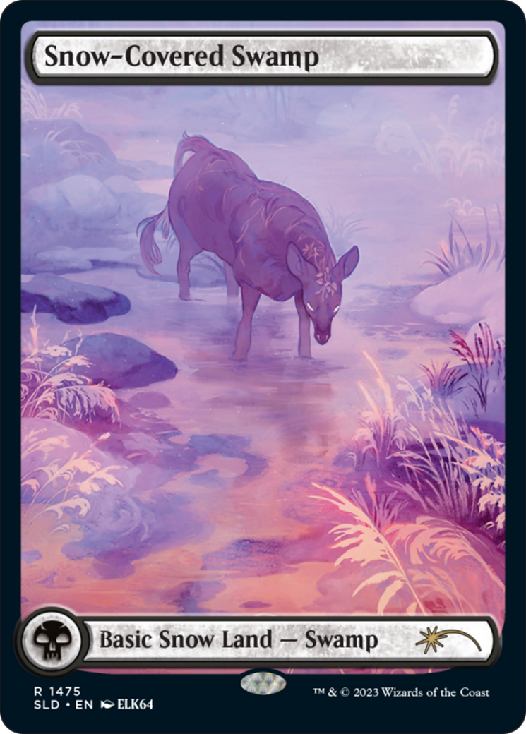 Snow-Covered Swamp (SLD-1475) [Secret Lair] Drop (Full Art) MTG Single Wizards of the Coast