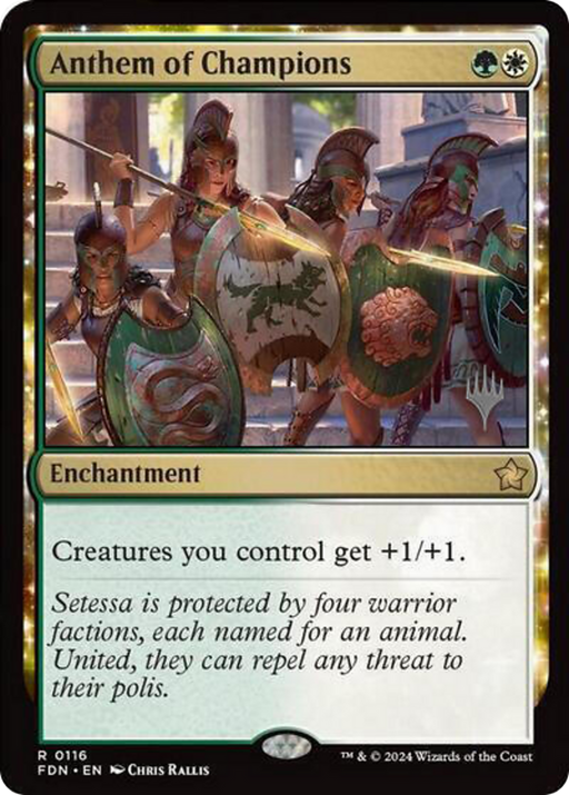 Anthem of Champions (PPDFT-116) [Foundations Promos] MTG Single Wizards of the Coast