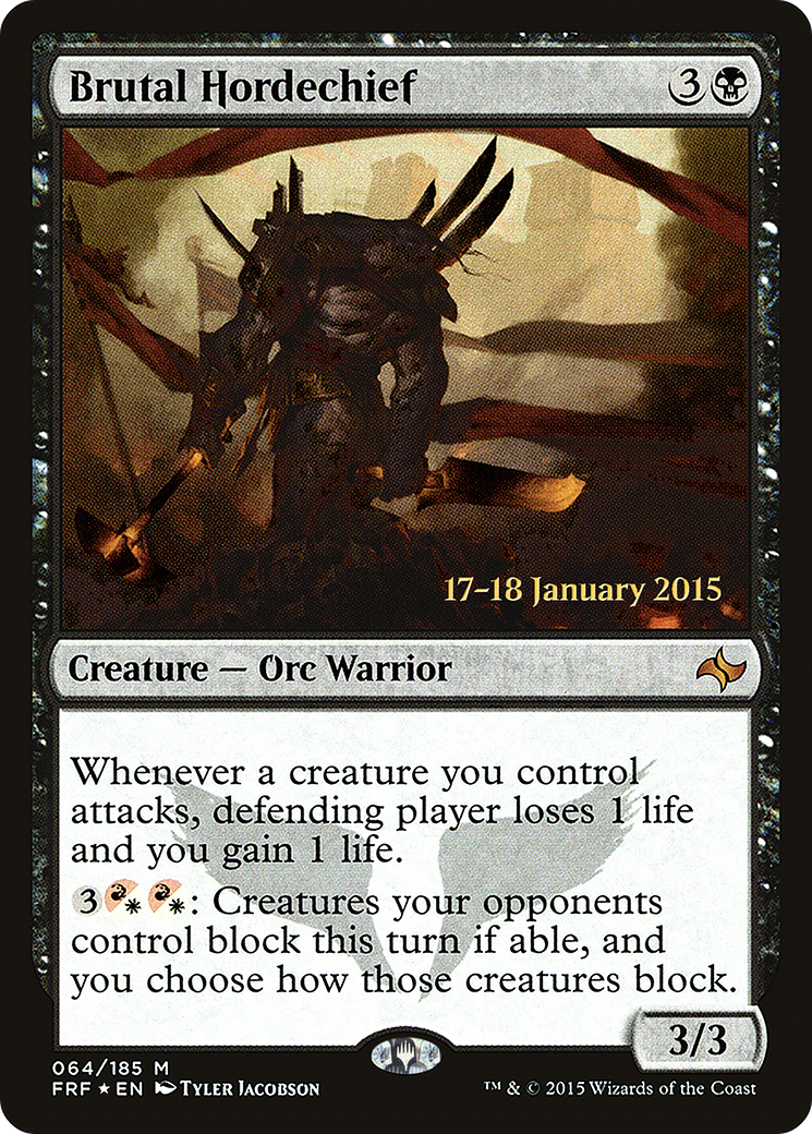 Brutal Hordechief (PRE-064) [Fate Reforged Promos] Foil MTG Single Wizards of the Coast