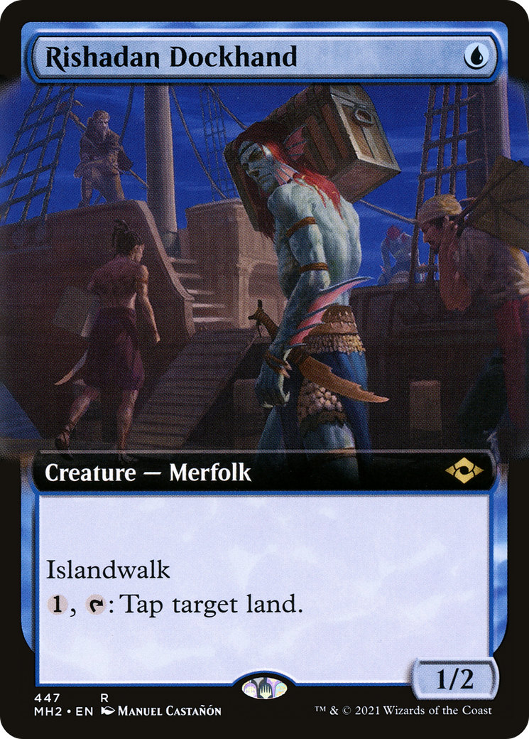 Rishadan Dockhand (MH2-447) [Modern Horizons 2] (Extended Art) Foil MTG Single Modern Horizons 2