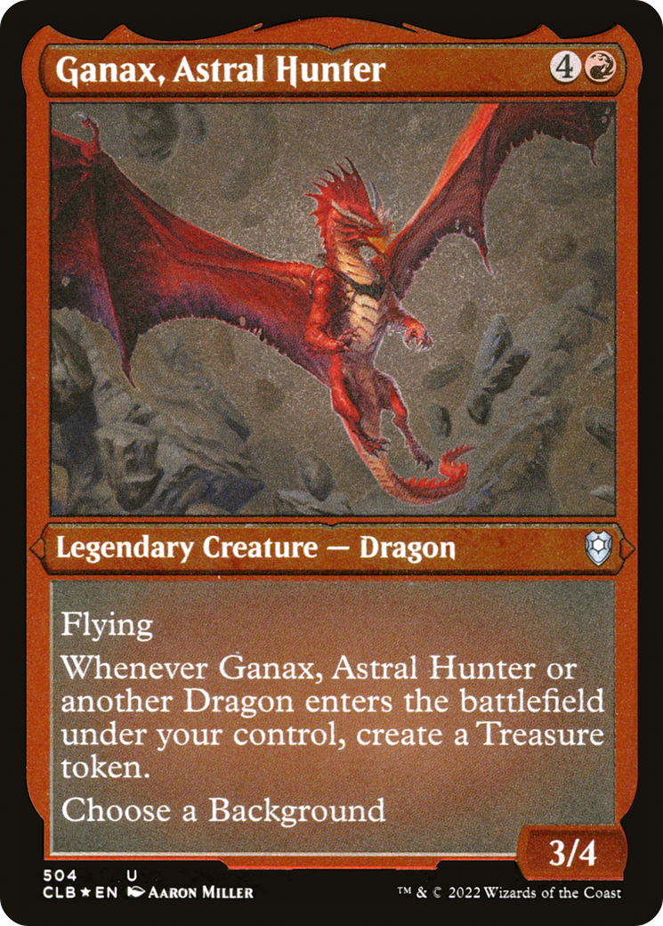 Ganax, Astral Hunter (CLB-504) [Commander Legends: Battle for Baldur's Gate] Etched Foil MTG Single Wizards of the Coast