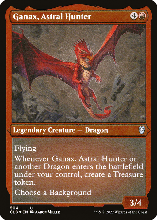 Ganax, Astral Hunter (CLB-504) [Commander Legends: Battle for Baldur's Gate] Etched Foil MTG Single Wizards of the Coast