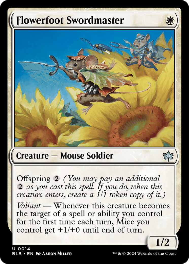 Flowerfoot Swordmaster (BLB-014) [Bloomburrow] Foil MTG Single Wizards of the Coast