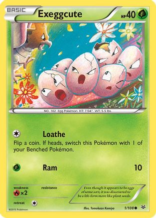 Exeggcute (1/108) Reverse Holofoil [XY: Roaring Skies] Pokemon Single Pokémon