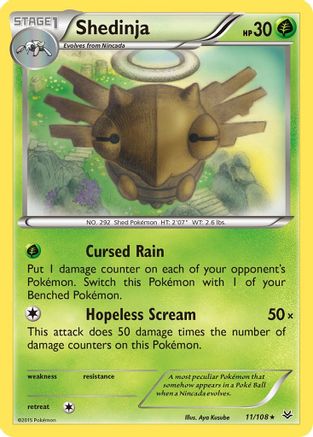 Shedinja (11/108) Reverse Holofoil [XY: Roaring Skies] Pokemon Single Pokémon
